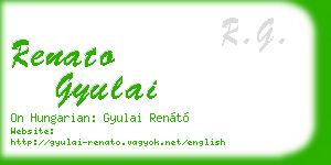 renato gyulai business card